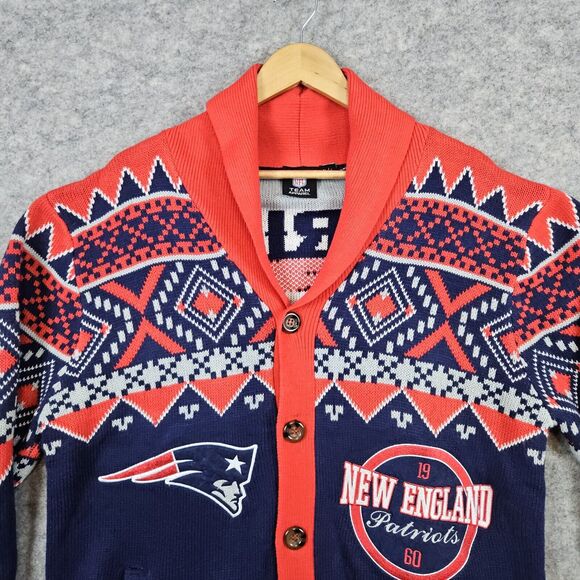 NFL Team Apparel‎ Women's New England Patriots Cardigan Sweater Size L Football - Picture 2 of 16